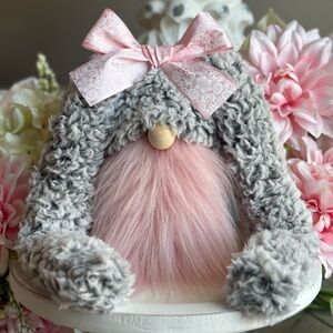 🐰Fluffy Easter Bunny Gnome, Easter Tier Tray Decor, Easter Decoration